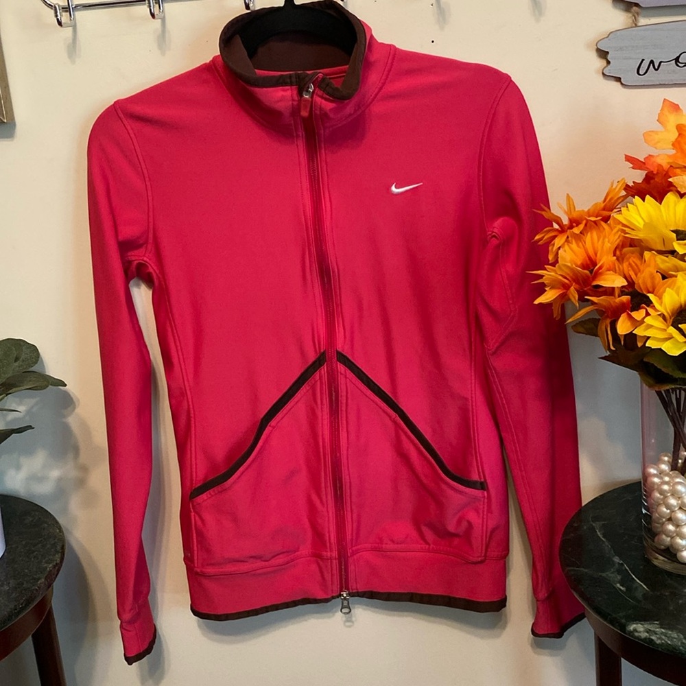 Nike Dri-Fit Sz Small Jacket. Lightweight. Pockets. Double End zipper.
